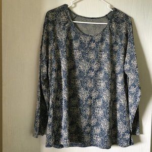 Laura Scott long sleeve floral shirt. Size XL.